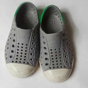 NATIVE GREY RUBBER SLIP ON SHOES